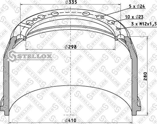 Stellox 85-00030-SX - Тормозной барабан unicars.by