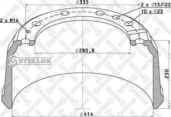 Stellox 85-00020-SX - Тормозной барабан unicars.by