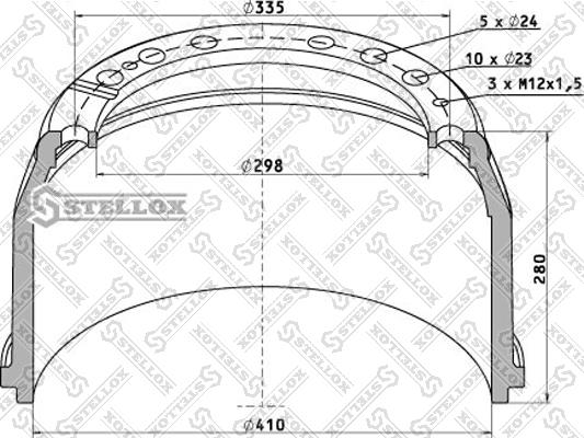 Stellox 85-00021-SX - Тормозной барабан unicars.by