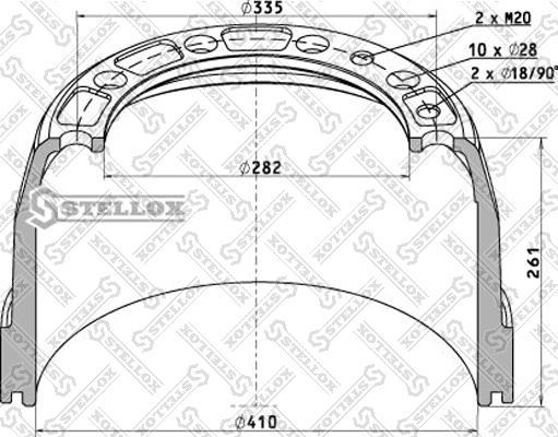 Stellox 85-00075-SX - Тормозной барабан unicars.by