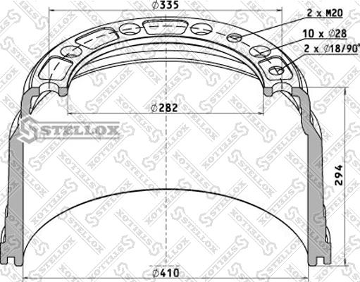 Stellox 85-00078-SX - Тормозной барабан unicars.by