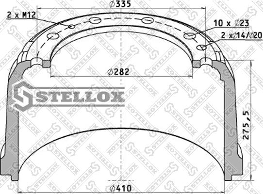 Stellox 85-00177-SX - Тормозной барабан unicars.by