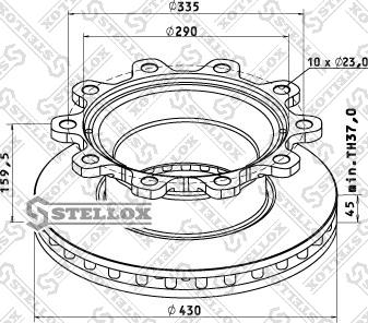 Stellox 85-00809-SX - Тормозной диск unicars.by