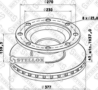 Stellox 85-00804-SX - Тормозной диск unicars.by