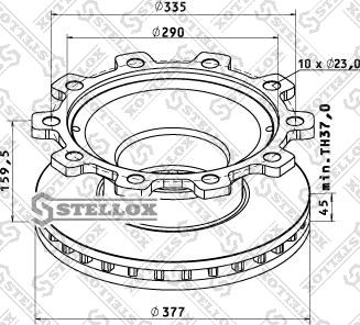 Stellox 85-00805-SX - Тормозной диск unicars.by