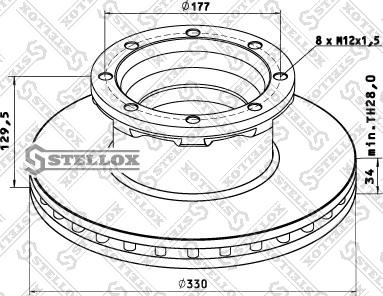 Stellox 85-00801-SX - Тормозной диск unicars.by