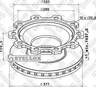 Stellox 85-00808-SX - Тормозной диск unicars.by