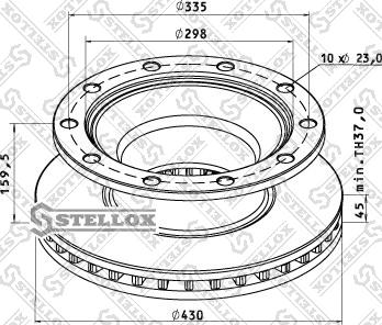 Stellox 85-00810-SX - Тормозной диск unicars.by