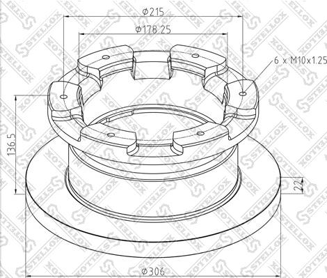 Stellox 85-00820-SX - Тормозной диск unicars.by