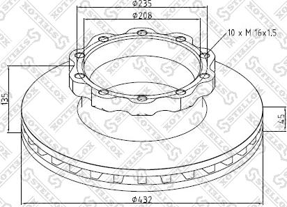 Stellox 85-00821-SX - Тормозной диск unicars.by