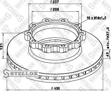 Stellox 85-00749-SX - Тормозной диск unicars.by