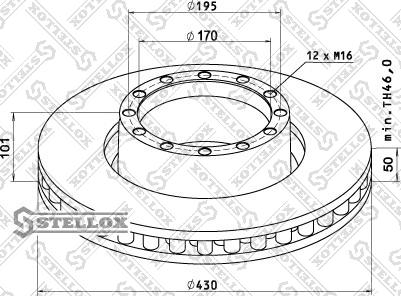 Stellox 85-00741-SX - Тормозной диск unicars.by