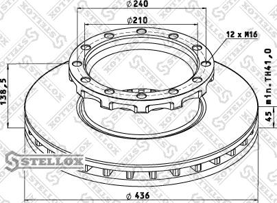 Stellox 85-00743-SX - Тормозной диск unicars.by