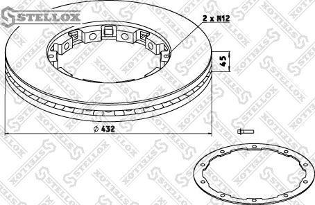 Stellox 85-00758-SX - Тормозной диск unicars.by