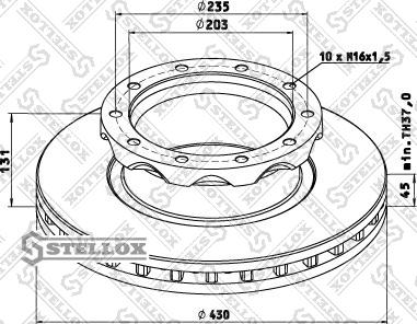 Stellox 85-00752-SX - Тормозной диск unicars.by