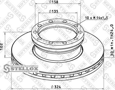 Stellox 85-00709-SX - Тормозной диск unicars.by