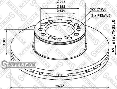 Stellox 85-00714-SX - Тормозной диск unicars.by