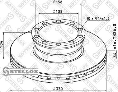 Stellox 85-00710-SX - Тормозной диск unicars.by