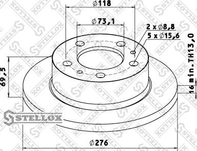 Stellox 85-00718-SX - Тормозной диск unicars.by