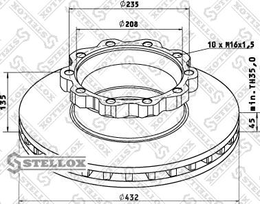 Stellox 85-00713-SX - Тормозной диск unicars.by