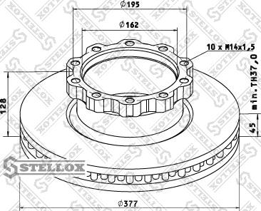 Stellox 85-00712-SX - Тормозной диск unicars.by