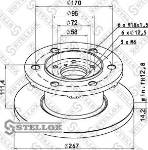 Stellox 85-00735-SX - Тормозной диск unicars.by