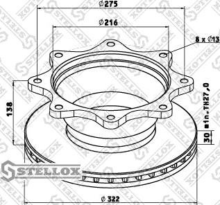 Stellox 85-00733-SX - Тормозной диск unicars.by