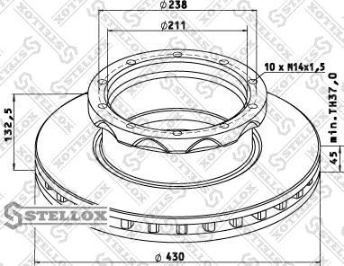 Stellox 85-00728-SX - Тормозной диск unicars.by