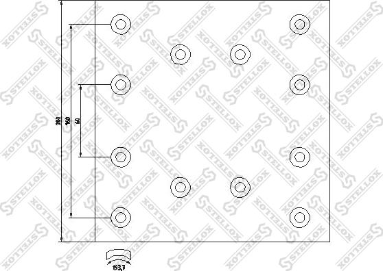 Stellox 85-01055-SX - Комплект тормозных башмаков, барабанные тормоза unicars.by