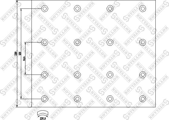 Stellox 85-01088-SX - Комплект тормозных башмаков, барабанные тормоза unicars.by