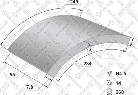 Stellox 85-01152-SX - Комплект тормозных башмаков, барабанные тормоза unicars.by