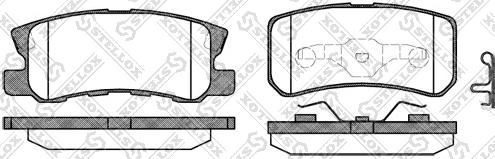 Stellox 814 002B-SX - Тормозные колодки, дисковые, комплект unicars.by