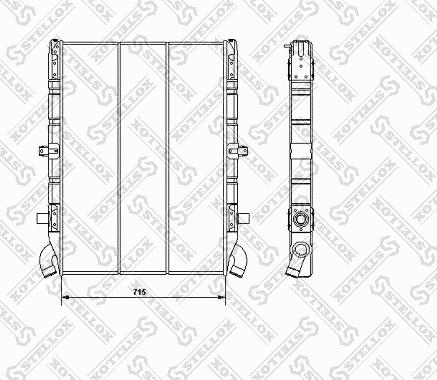 Stellox 81-03313-SX - Радиатор, охлаждение двигателя unicars.by