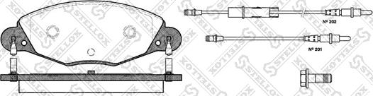 Stellox 839 004BL-SX - Тормозные колодки, дисковые, комплект unicars.by