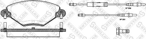 Stellox 839 004B-SX - Тормозные колодки, дисковые, комплект unicars.by