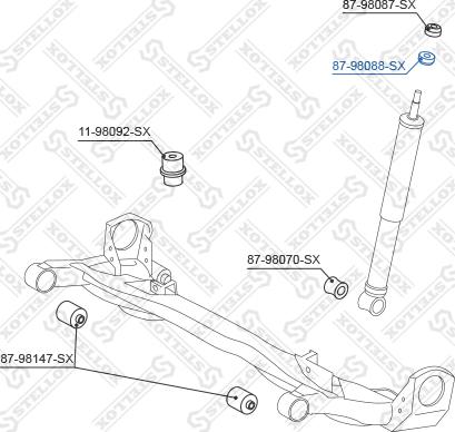 Stellox 87-98088-SX - Опора стойки амортизатора, подушка unicars.by