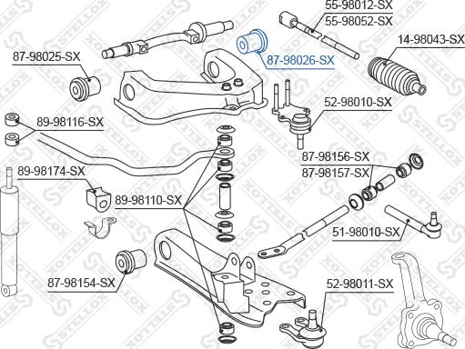 Stellox 87-98026-SX - Сайлентблок, рычаг подвески колеса unicars.by