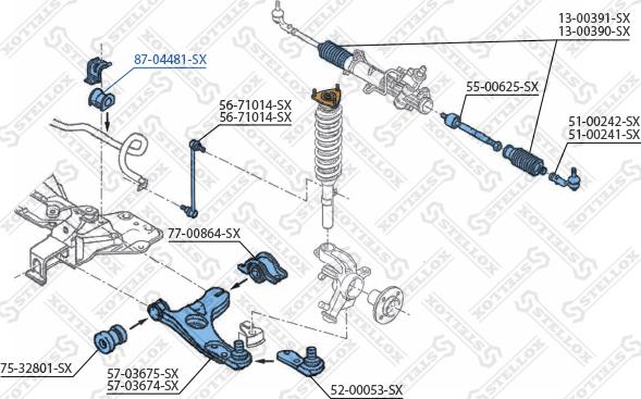 Stellox 87-04481-SX - Втулка стабилизатора unicars.by