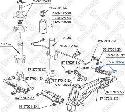 Stellox 87-37009-SX - Сайлентблок, рычаг подвески колеса unicars.by