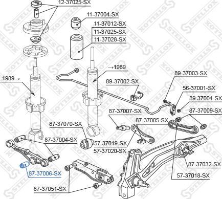 Stellox 87-37006-SX - Сайлентблок, рычаг подвески колеса unicars.by