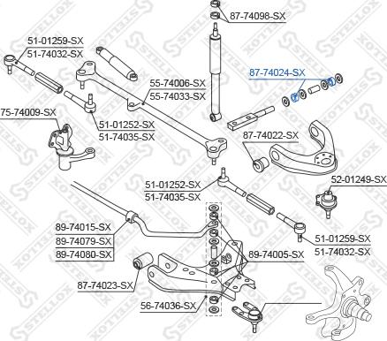 Stellox 87-74024-SX - Сайлентблок, рычаг подвески колеса unicars.by