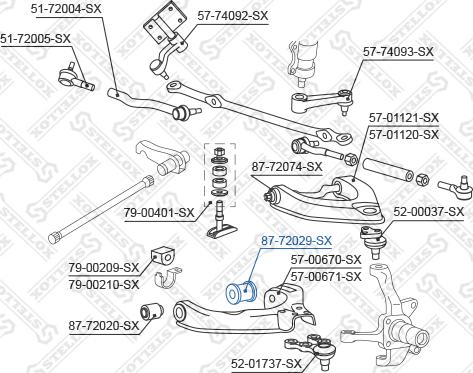 Stellox 87-72029-SX - Сайлентблок, рычаг подвески колеса unicars.by