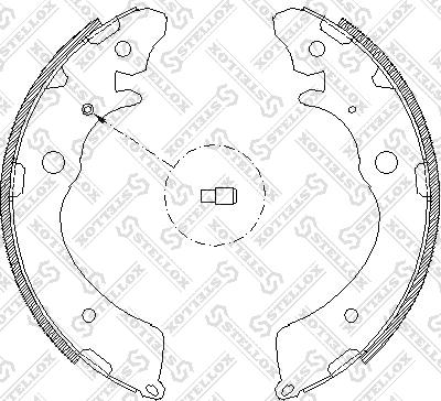 Stellox 394 100-SX - Комплект тормозных колодок, барабанные unicars.by