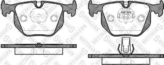 Stellox 392 020B-SX - Тормозные колодки, дисковые, комплект unicars.by