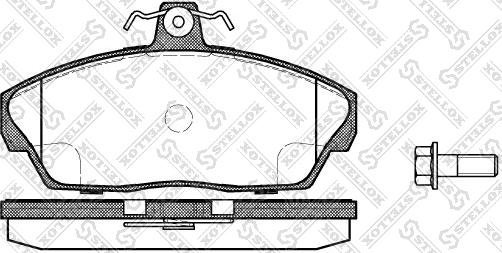 Stellox 348 010-SX - Тормозные колодки, дисковые, комплект unicars.by