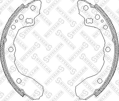 Stellox 355 100-SX - Комплект тормозных колодок, барабанные unicars.by