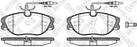 Stellox 316 044B-SX - Тормозные колодки, дисковые, комплект unicars.by