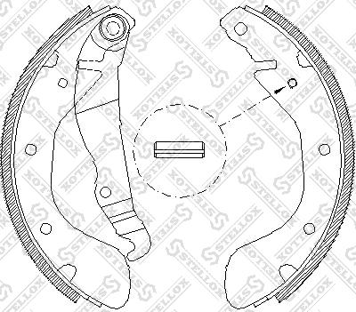 Stellox 318 100-SX - Комплект тормозных колодок, барабанные unicars.by