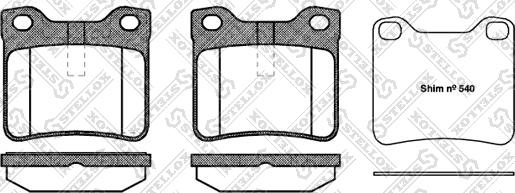 Stellox 332 010B-SX - Тормозные колодки, дисковые, комплект unicars.by