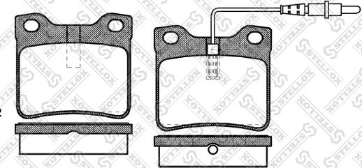 Stellox 332 022B-SX - Тормозные колодки, дисковые, комплект unicars.by